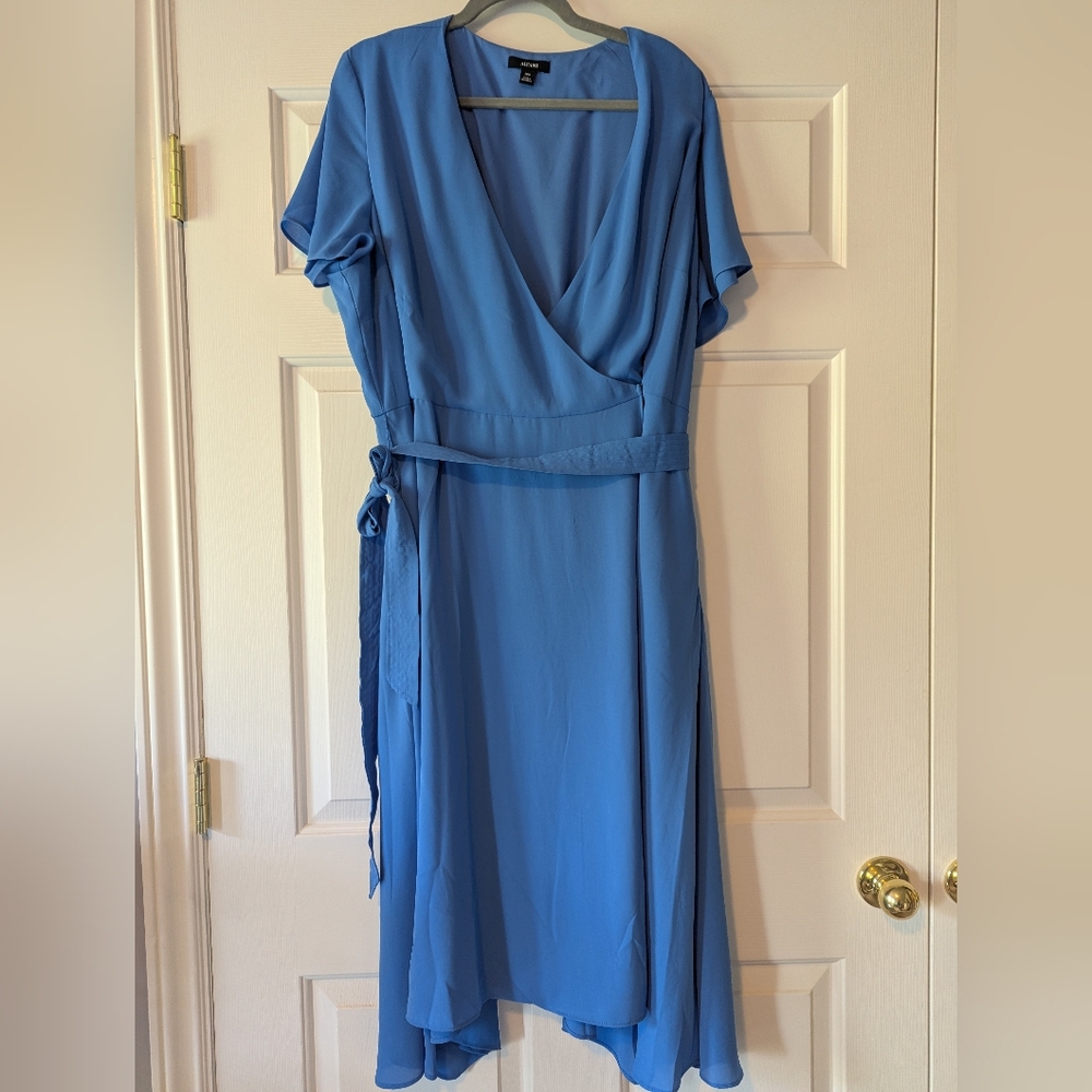 Alfani High Low Blue Dress - Picture 2 of 5